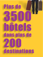 Plus de 3500 hotels dans plus de 200 destinations